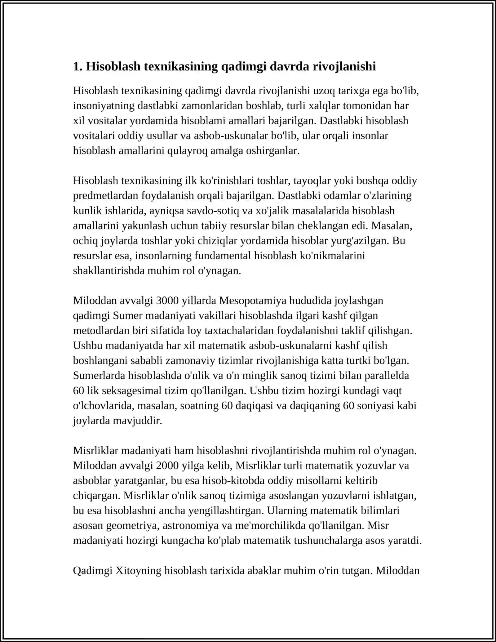 HISOBLOSH TEXNIKASINING RIVOJLANISH TARIXI 3