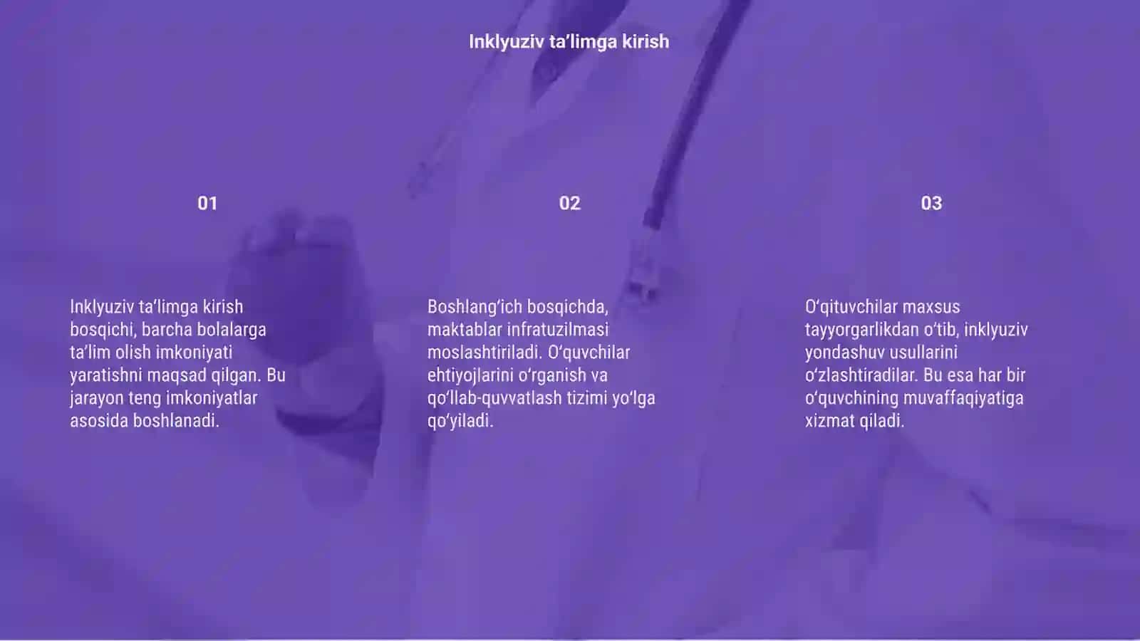 Inklyuziv taʼlimga jalb etishning birinchi bosqichi 3