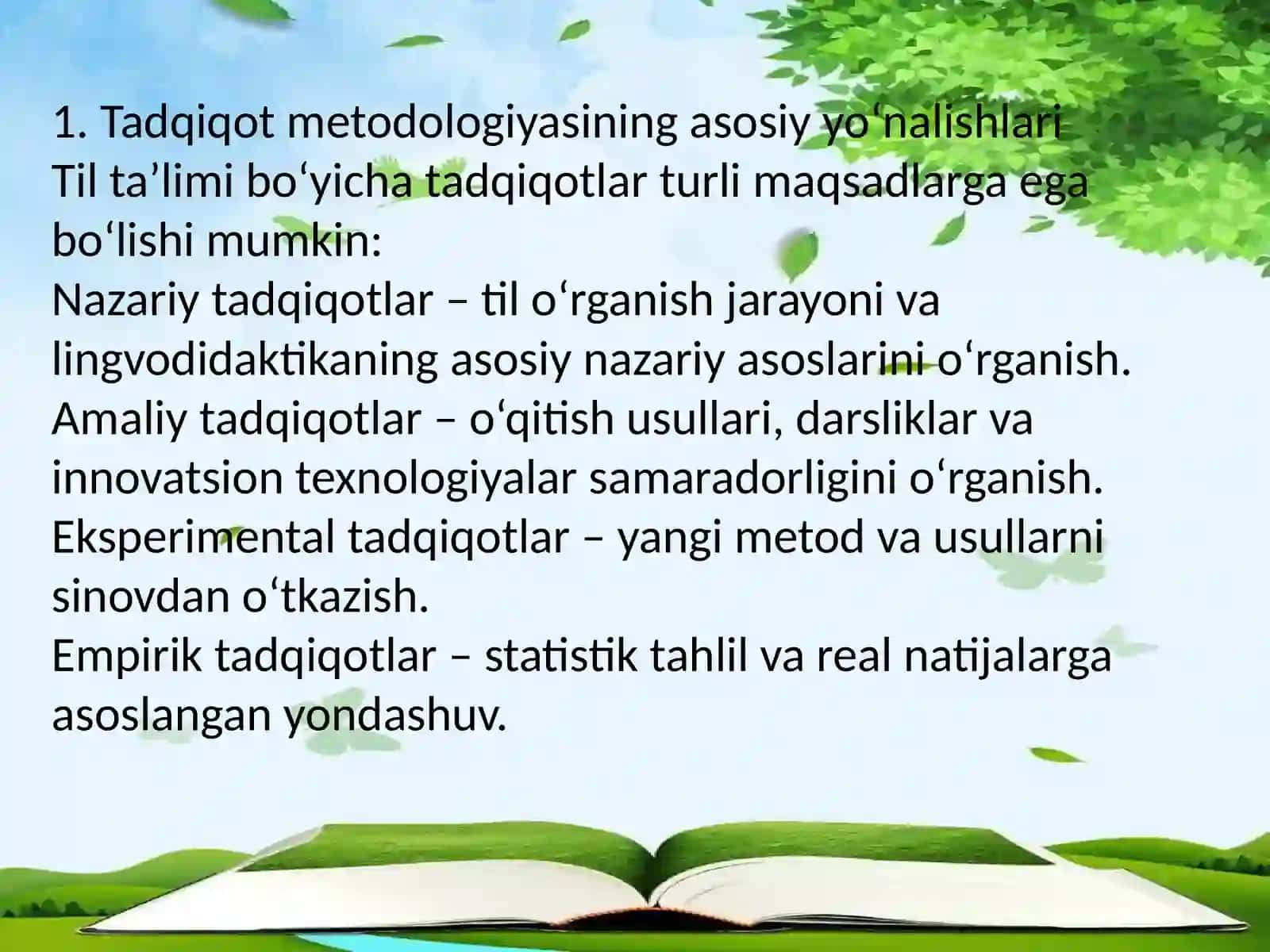 Til ta’limini tadqiq etish metodologiyasi 3