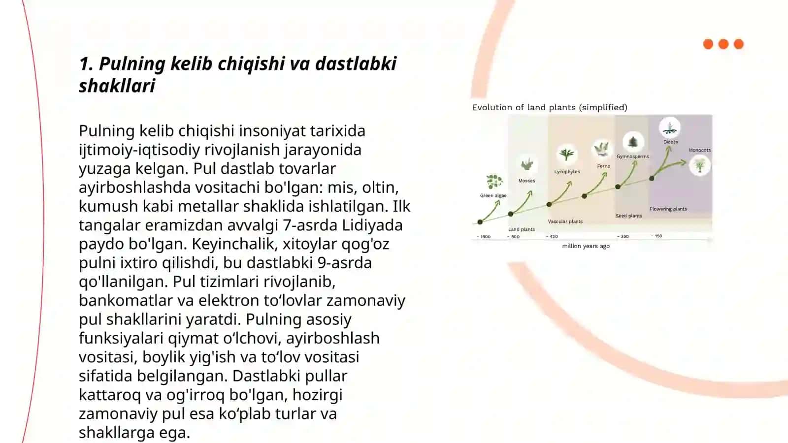 Pul shakllari va turlarining rivojlanish evolutsiyasi 3