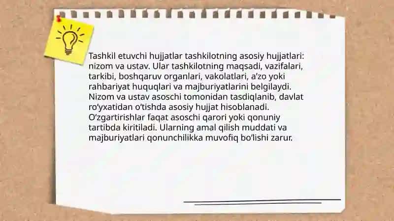 Tashkiliy hujjat turlari 3