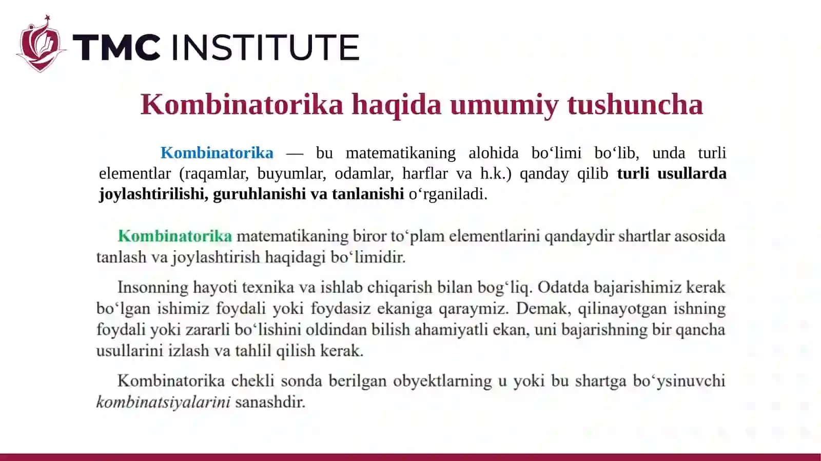 Kombinatorika masalalari 3