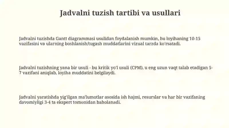 Taqvim rejasini tuzish va tasdiqlash tartibi 3