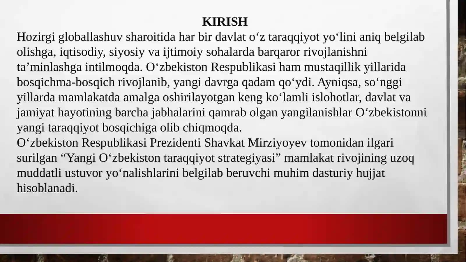 O‘zbekiston respublikasi Prezidenti Sh.M.Mirziyoyevning“Yangi O‘zbekiston taraqqiyot strategiyasi” kitobida rivojlanishmodeli va Uchinchi renessans tushunchalari 3