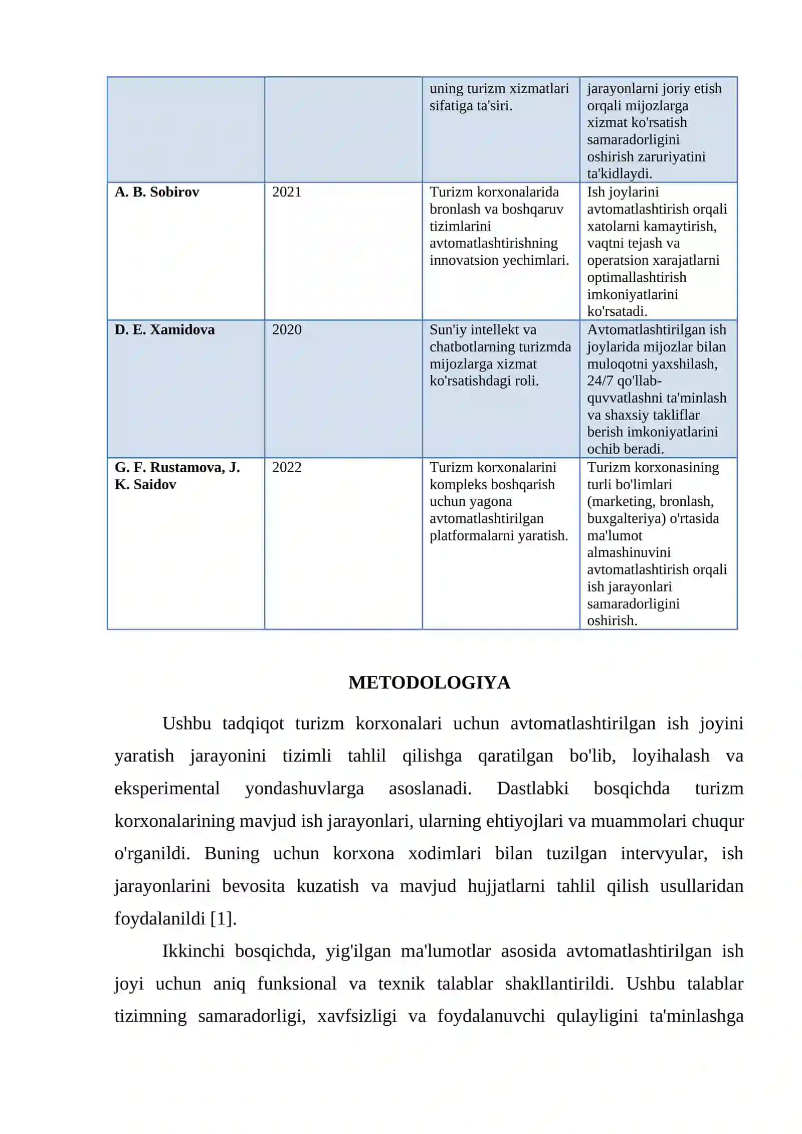 TURIZM KORXONASI UCHUN AVTOMATLASHTRILGAN ISH JOYINI YARATISH 3
