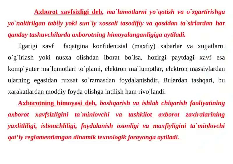 TЕXNIK VA TEXNOLOGIK JARAYONLARDA AXBOROT XAVFSIZLIGINI TA’MINLASH 3
