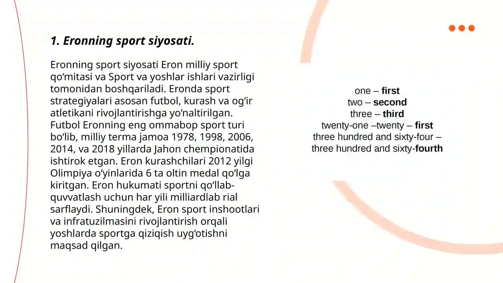 Eron davlatida sportga bolgan etibor va fudbol Botirova Odina 3