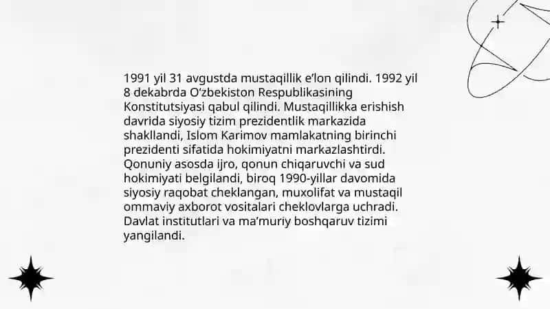 Mustaqilikka Erishish Darajasida O'zbekistondagi Ijtimoiy Siyosiy Jarayonlar 3