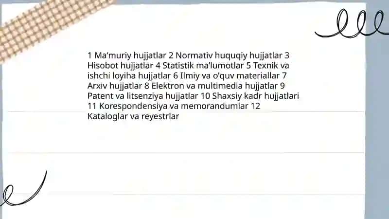 Maʼlumot-axborot xujjatlari 3