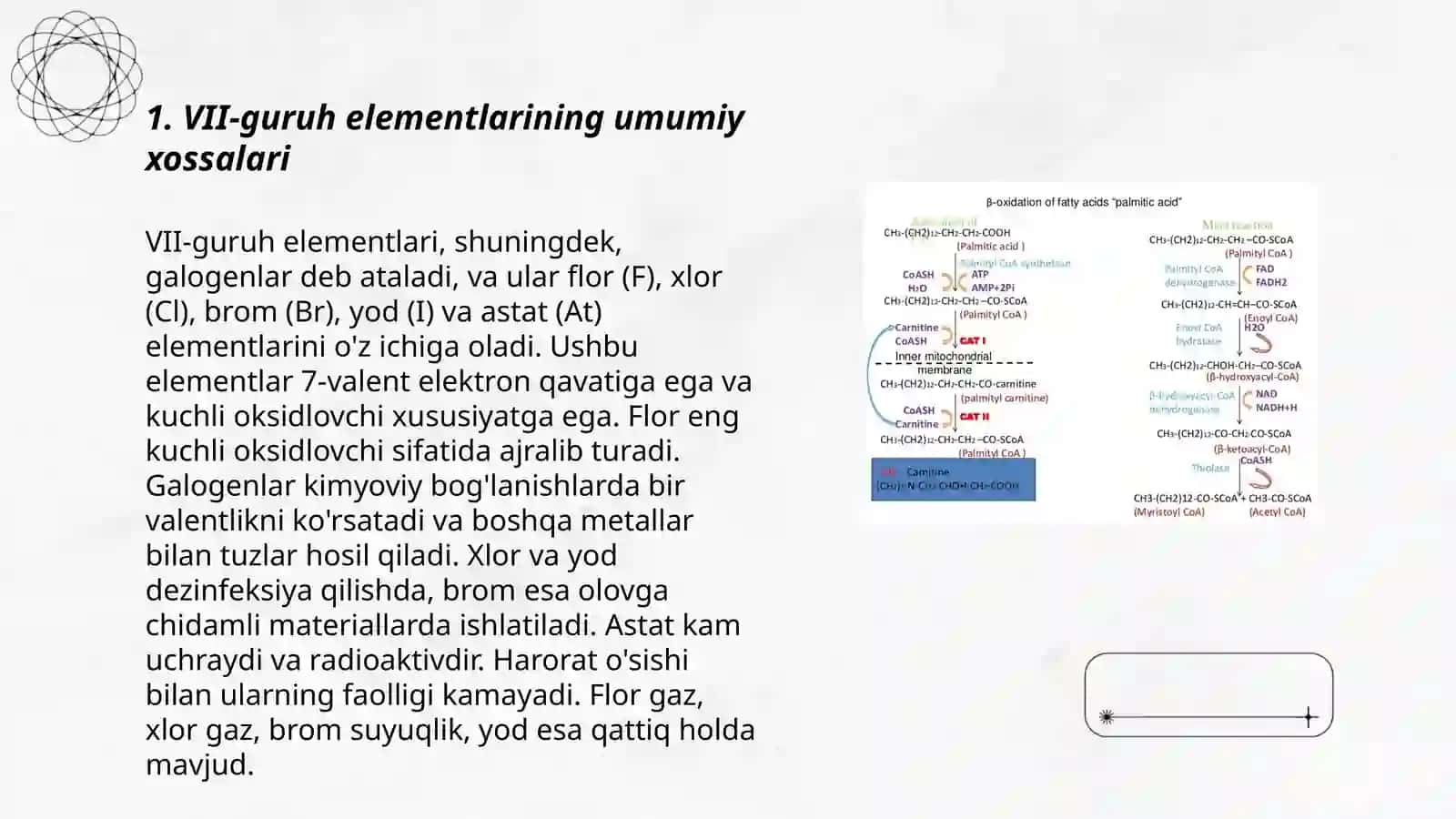 VII-guruh elementlarining umumiy xossalari 3