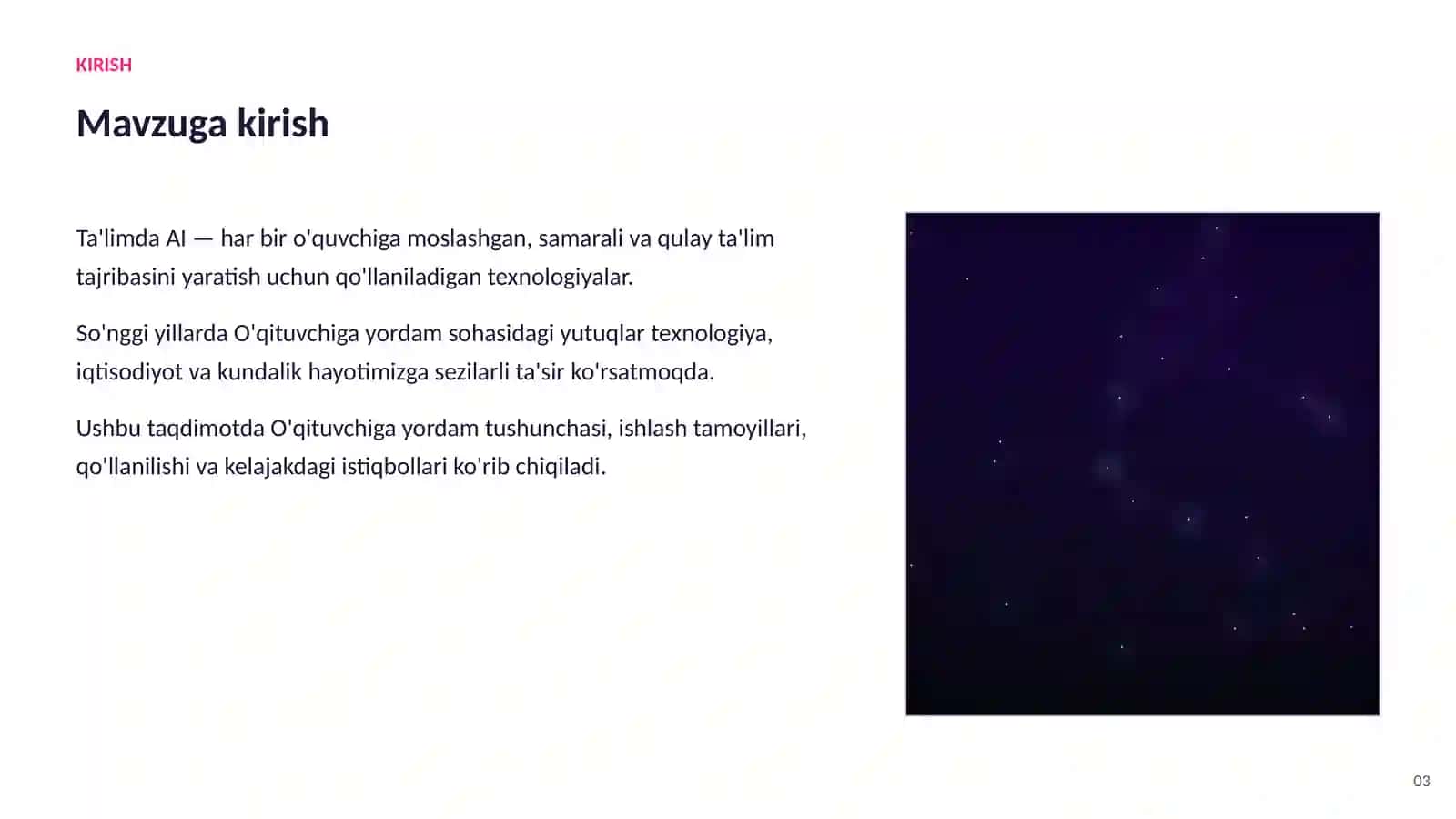 SUN'IY INTELLEKT • AI TA'LIMDA 3