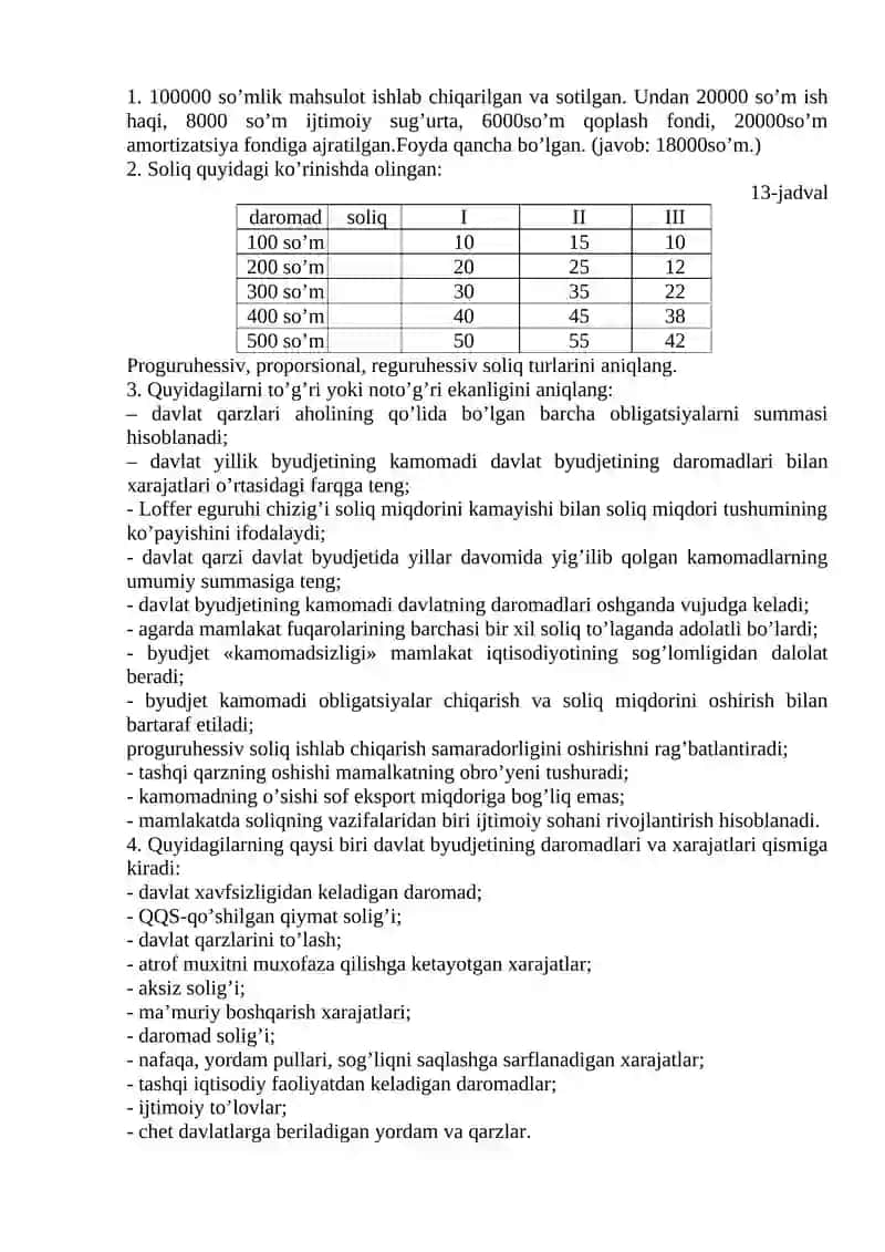 Davlat byudjeti, soliqlar va davlat qarzi 3