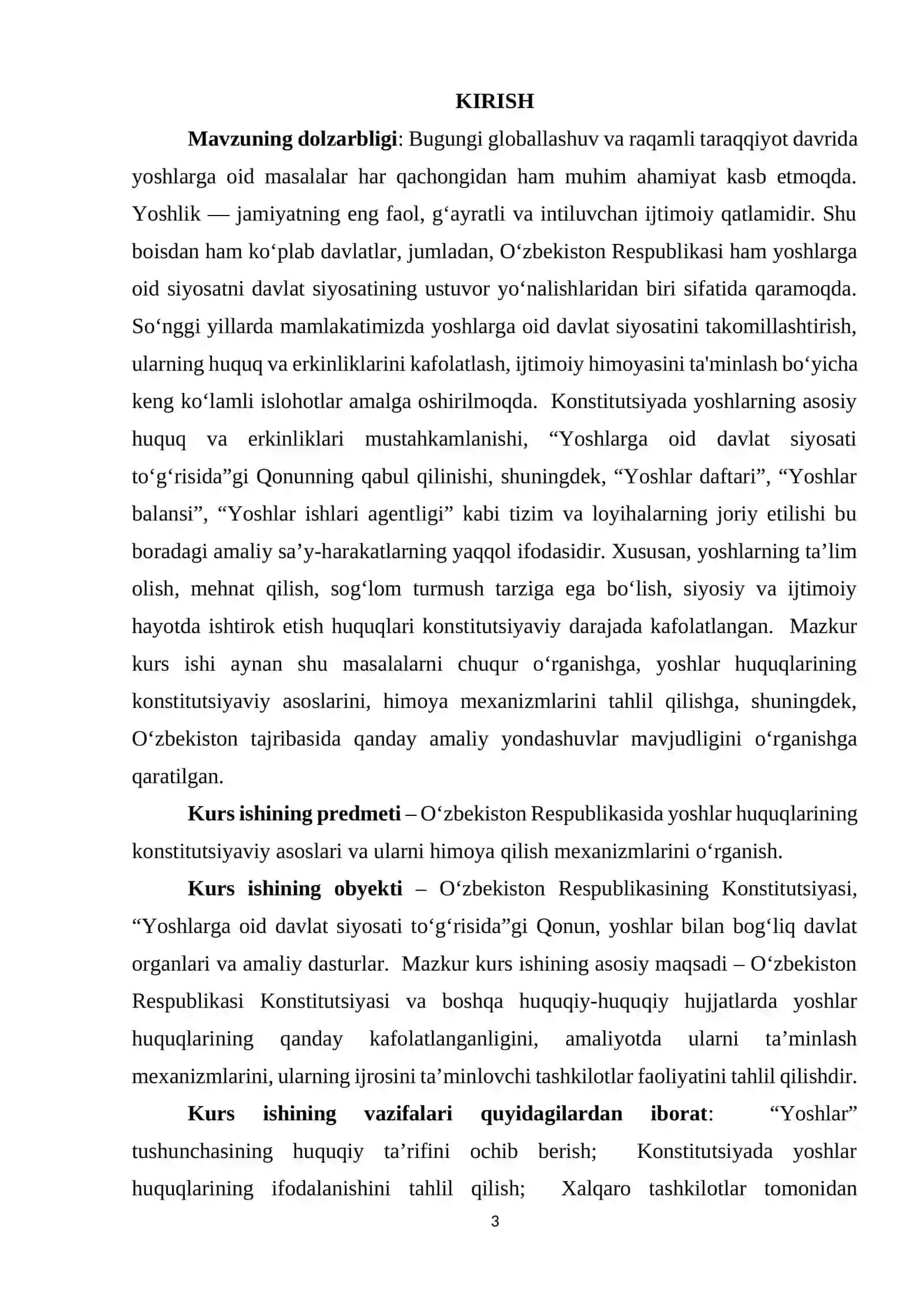 YOSHLAR HUQUQLARINING KONSTITUTSIYAVIY KAFOLATLARI 3