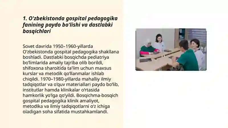O'zbekistonda gospital pedagogika fanining rivojlanish tarixi 3