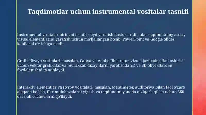 Instrumental Vositalar Tasnifi 3