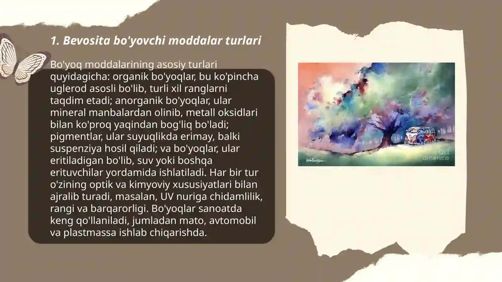 Bevosita bo'yovchi moddalar bilan bo'yash 3