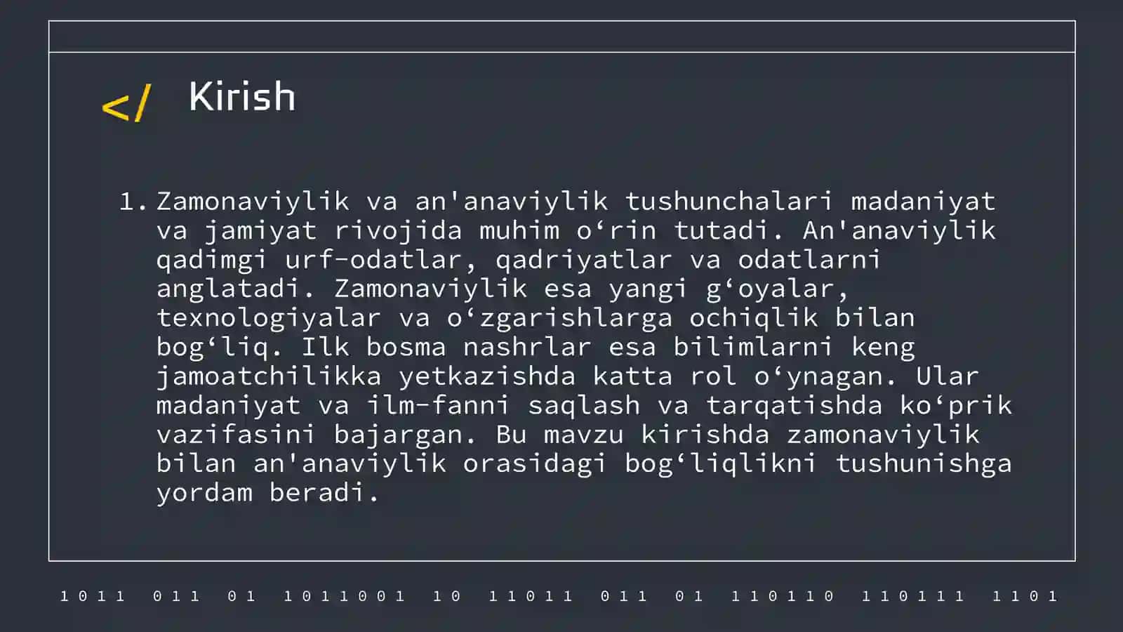 ZAMONAVIYLIK: AN’ANAVIYLIK VA ILK BOSMA NASHRLARI 3