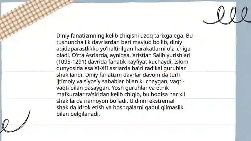 Diniy Fanatizm, Ekstremizm va Terrorizm 3