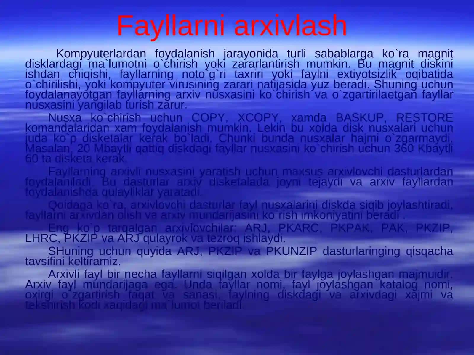 Fayllarni arxivlash va kompyuterni himoyalash 3