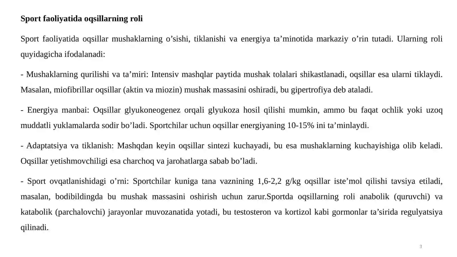 Odam organizmi da oqsillarning biokimyovi yo'zgarishi 3