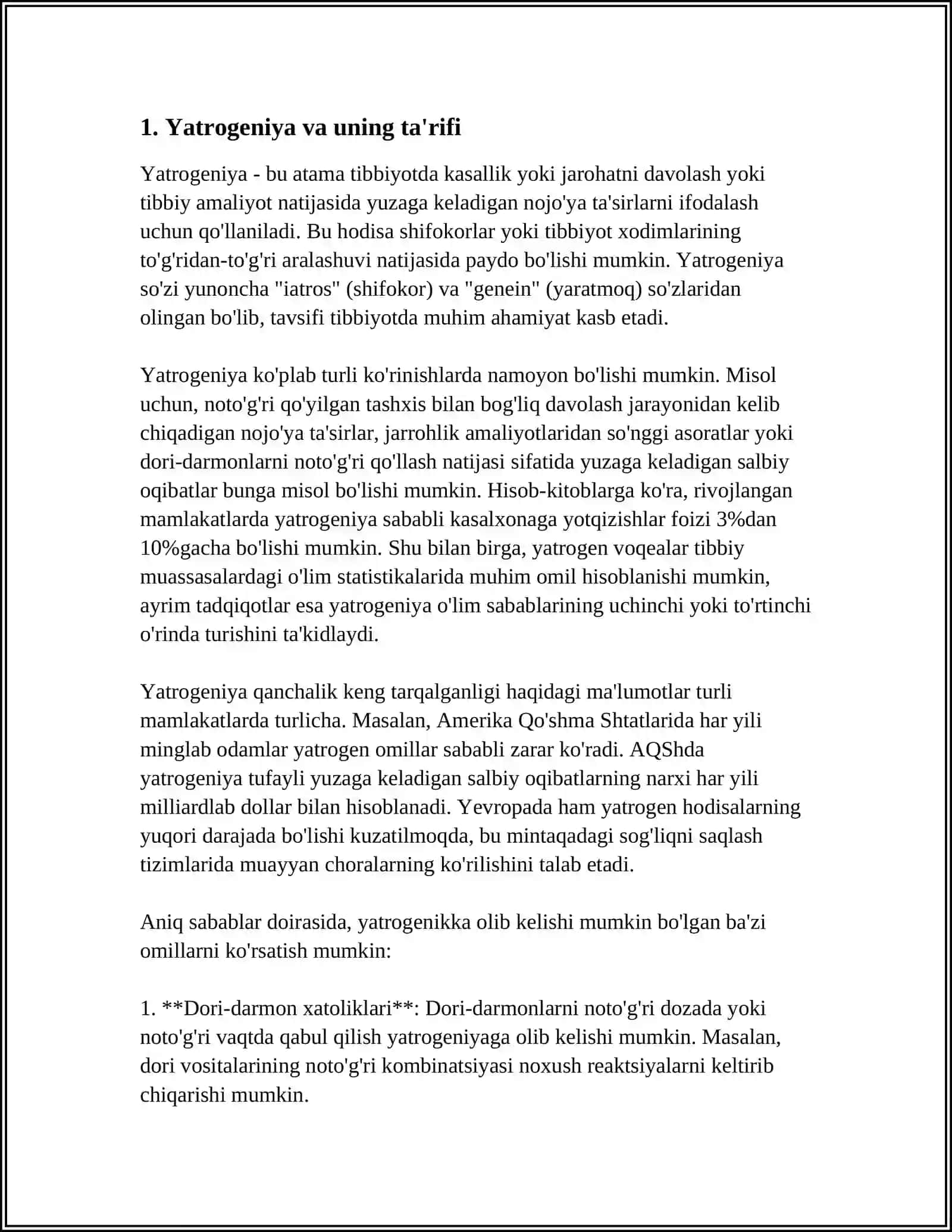XOZIRGI ZAMON TIBBIYOTIDA YATROGENIYA MUAMMOLARI 3