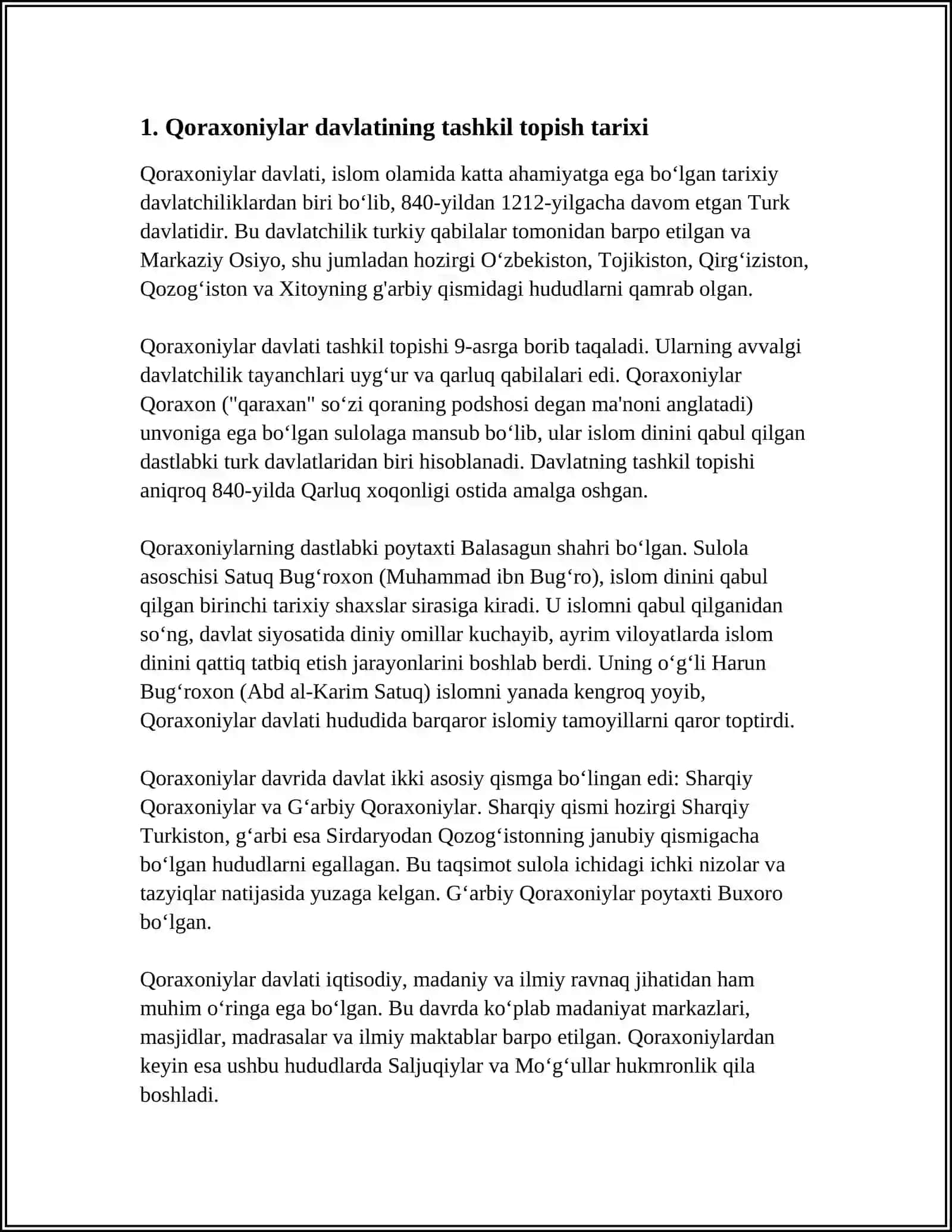 QORAXONIYLAR DAVLATINING TASHKIL TOPISHI VA TARIXIY GEOGRAFIYASIGA TAVSIF 3