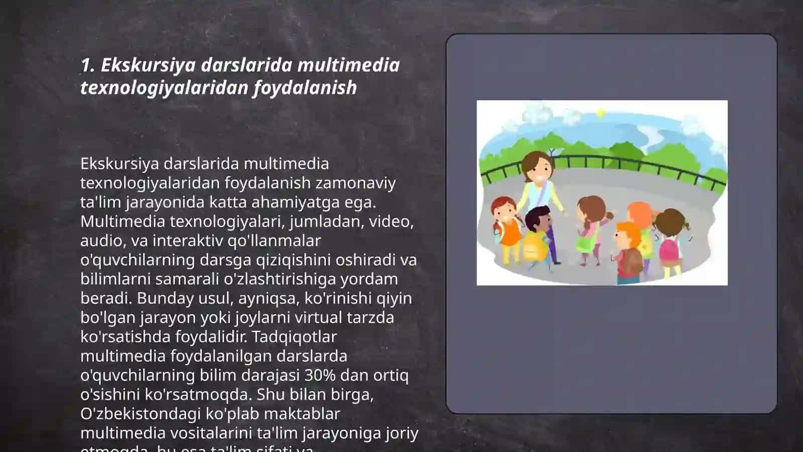 Ekskursiya darslarida turli metodlardan foydalanish 3