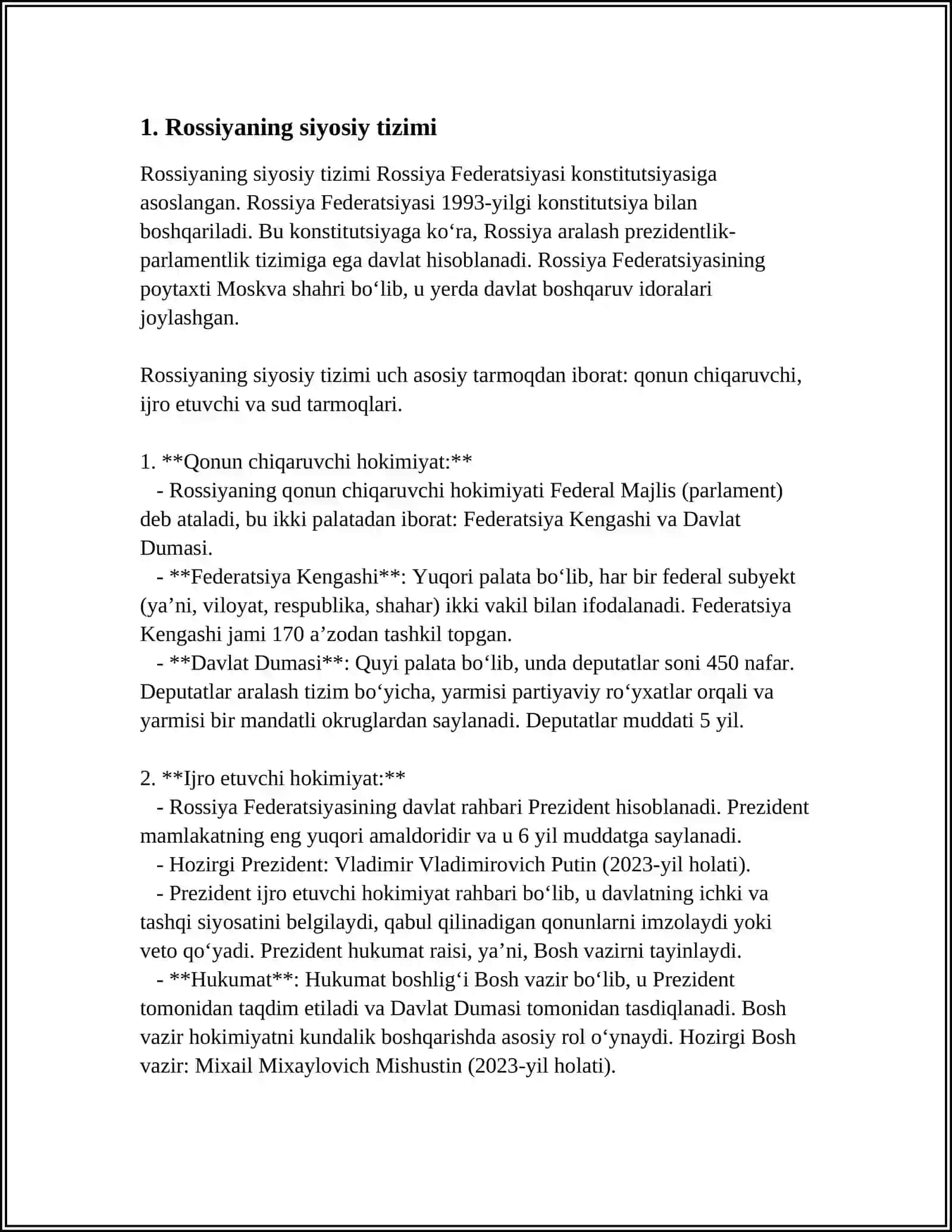 HOZIRGI ROSSIYA 3