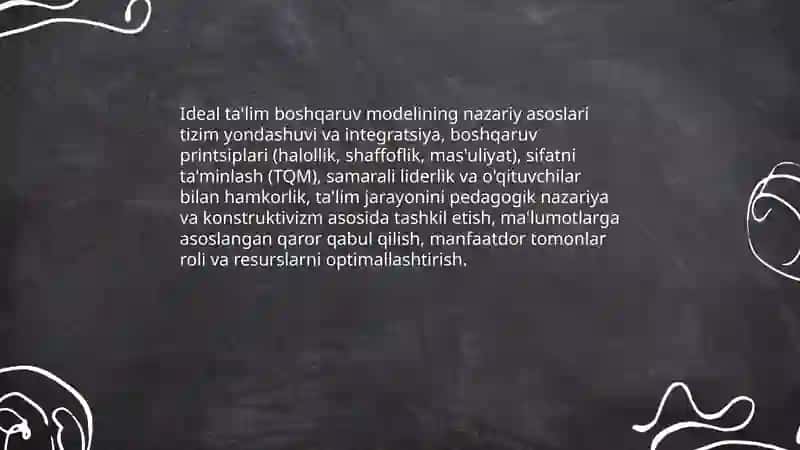 Ideal ta'lim boshqaruv modeli 3