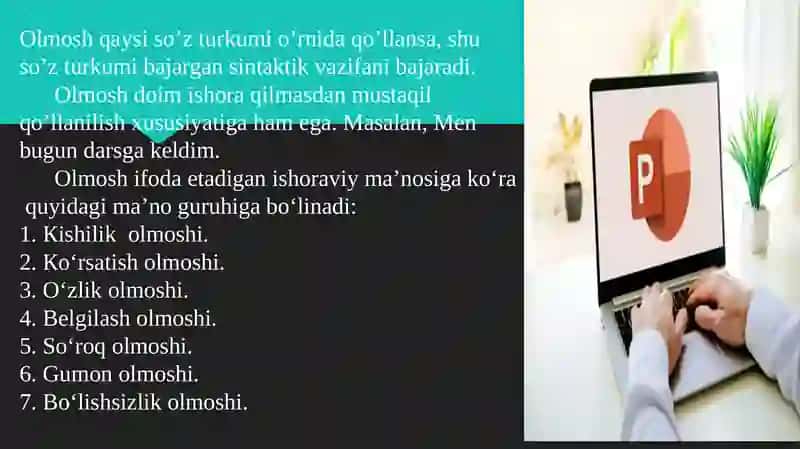 OLMOSH VA RAVISH SO`Z TURKUMI. TAQLID SO`ZLAR 3