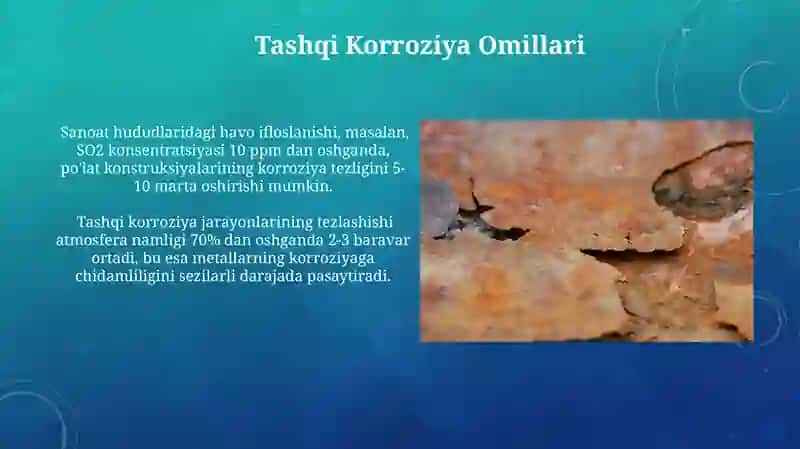 Tashqi Korroziya Omillari 3