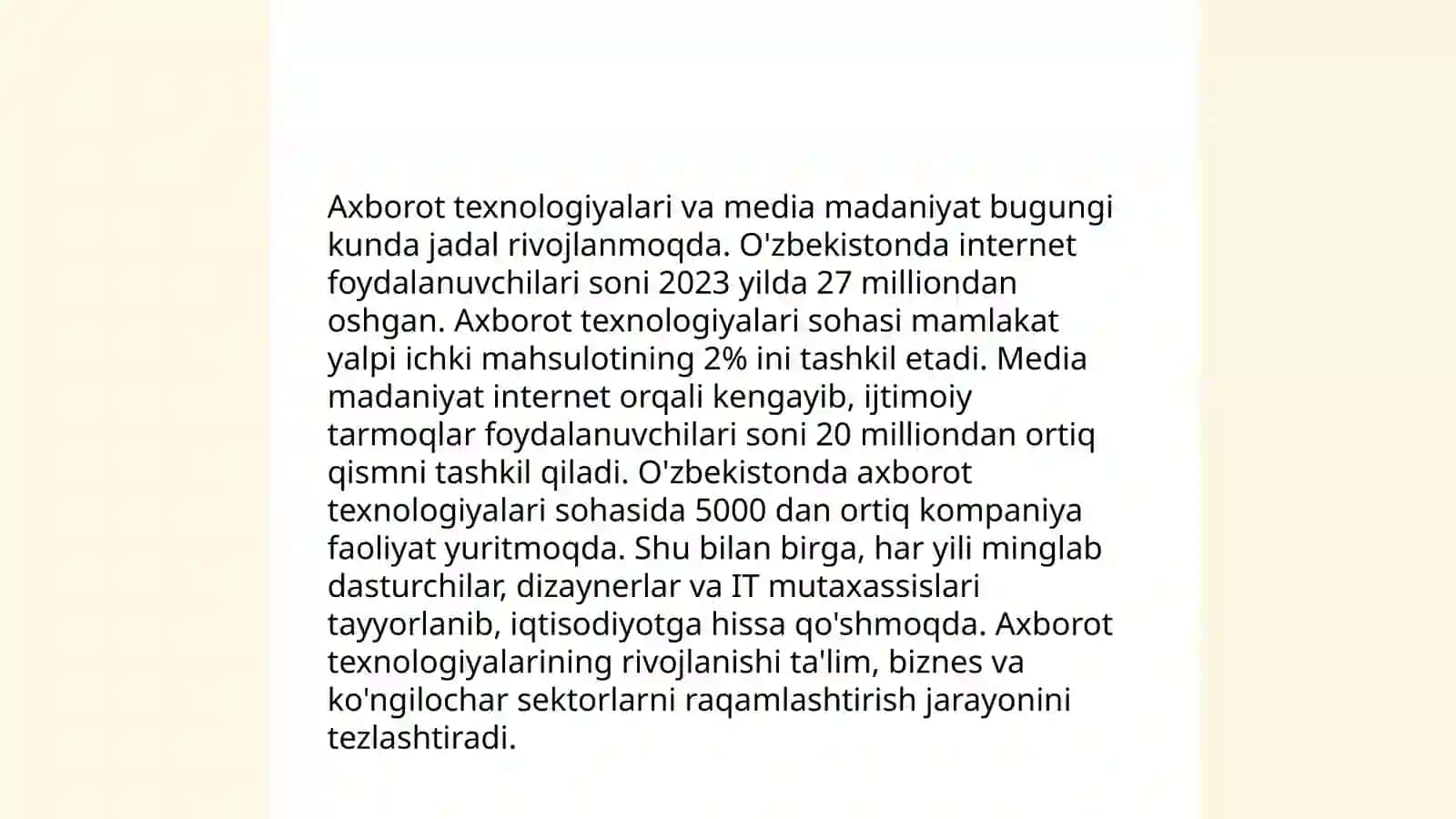 Axborot matnlar bilan ishlash va media madaniyat. BMTning " Bola huquqlari tògrisidagi konvensiyasi" 3