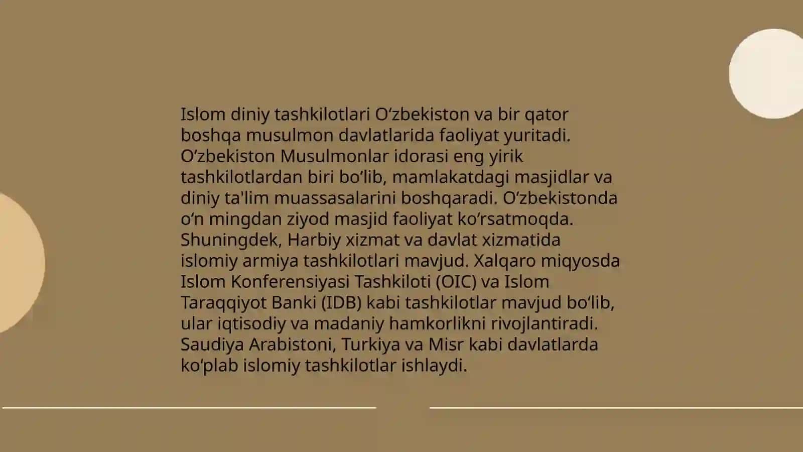 Islom diniy tashkilotlari O‘zbekiston 3