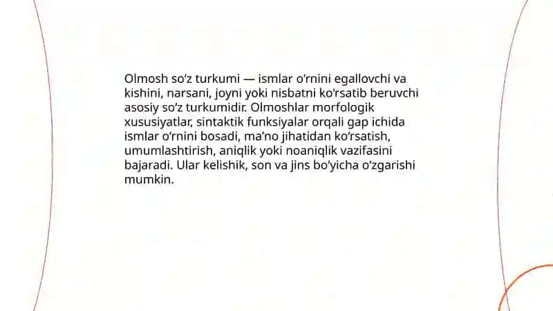 Olmosh so‘z turkumi haqida umumiy ma‘lumot 3