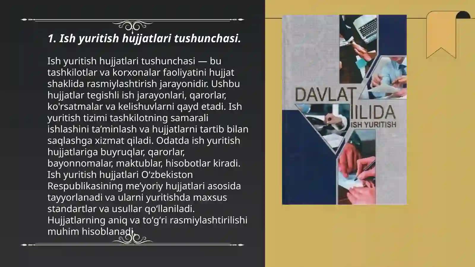 Ish yuritish hujjatlaridan namunalar tayyorlash 3