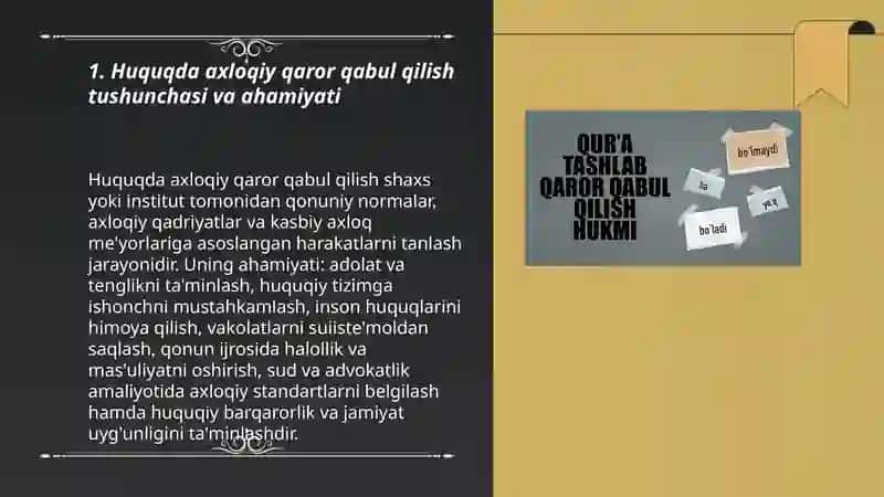 Huquqda axloqiy qaror qabul qilish 3
