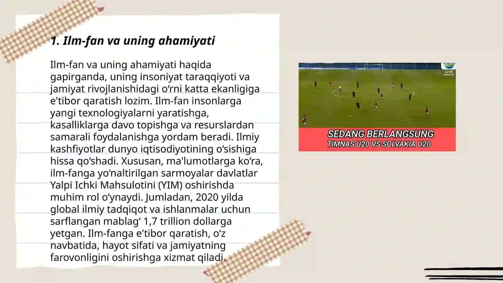 Oʻquvchilarning ilmiy dunyoqarashini shakllantirish. Aqliy tarbiya 3