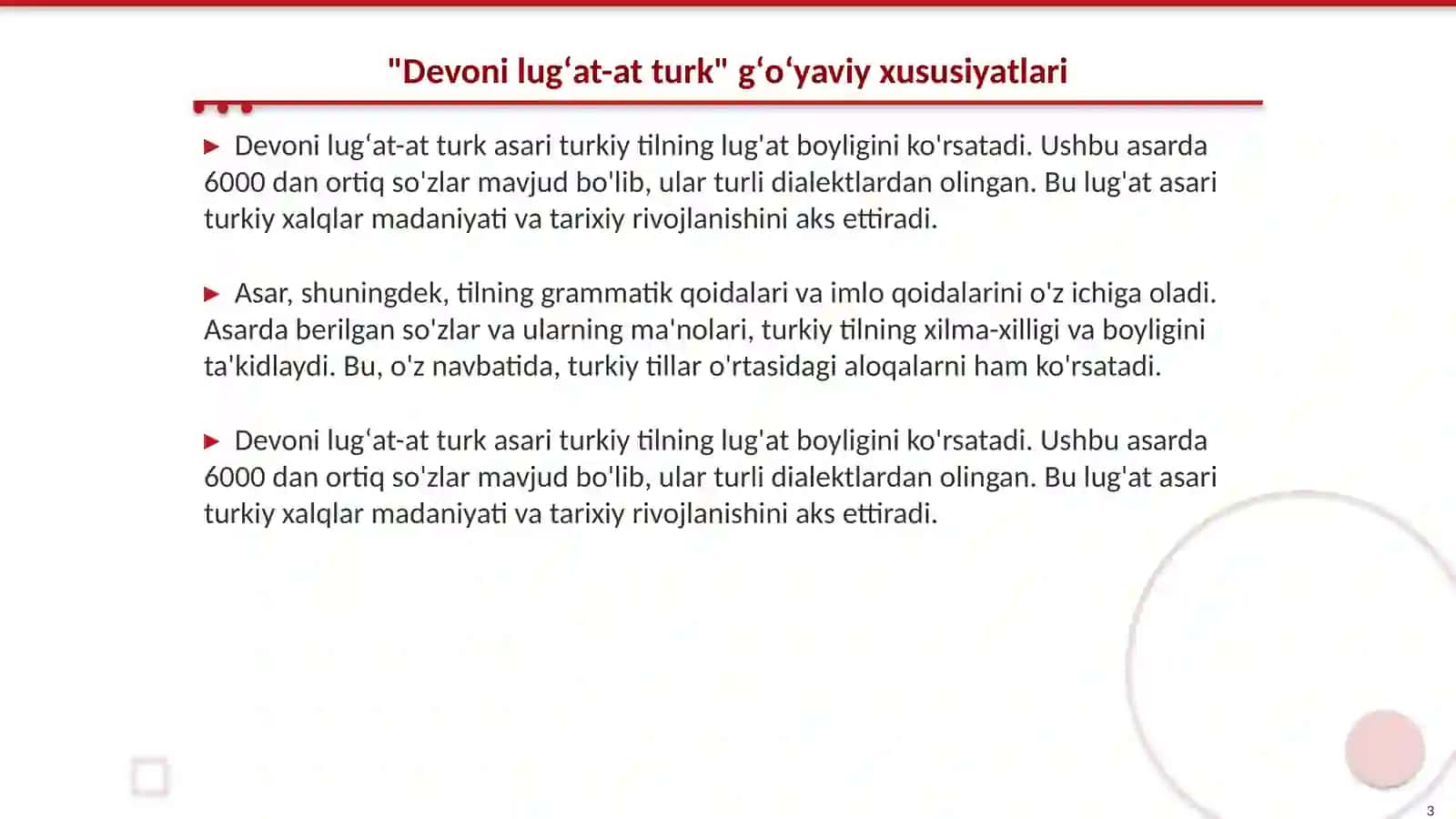 "Devoni lugʻat-at turk" asari gʻoʻyaviy- badiiy xususiyatlari."Qutadğu bilig " dostonida Yusuf Xos Hojibning axloqiy estetik qarashlari 3