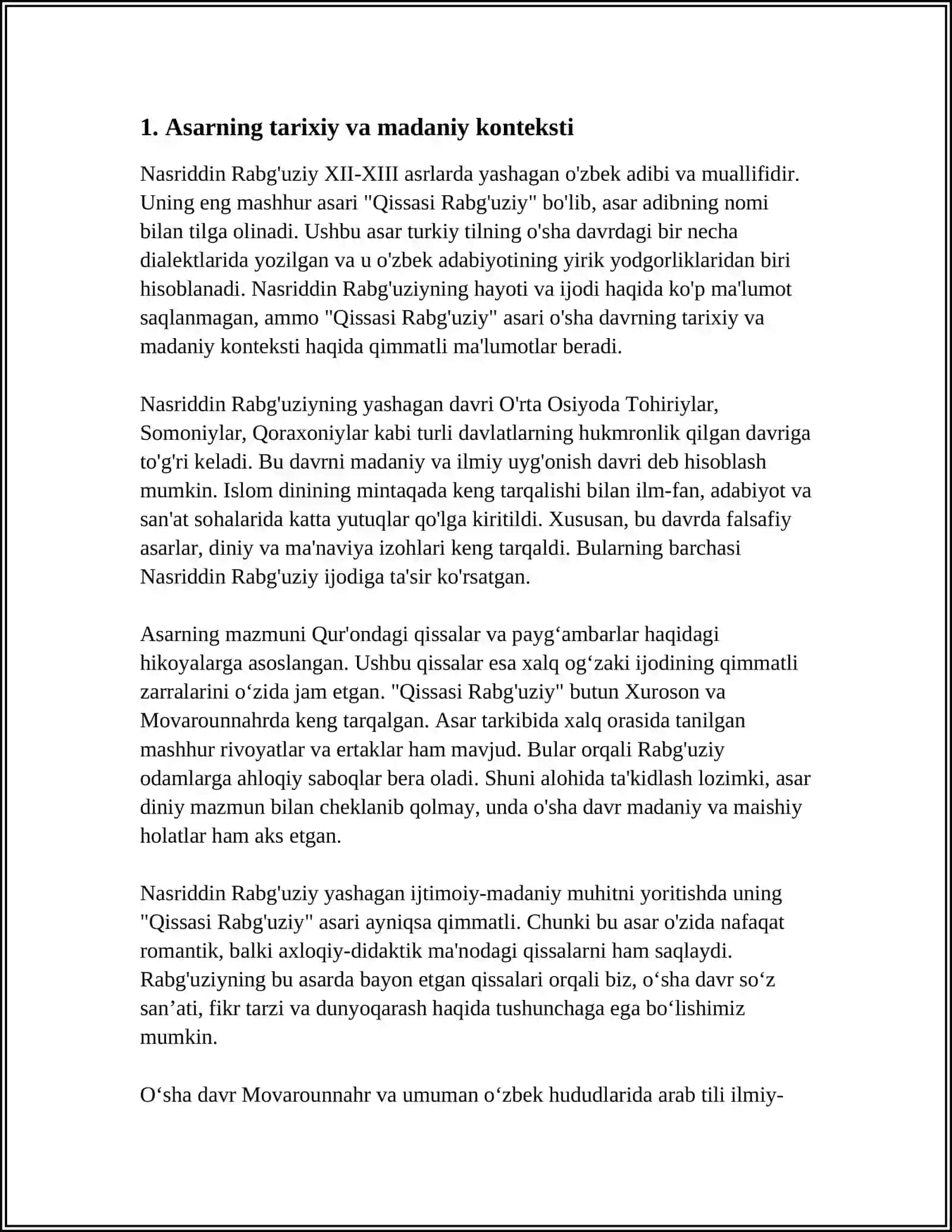 NASRIDDIN RABGʻUZIY QISSASI RABGʻUZIY ASARI 3
