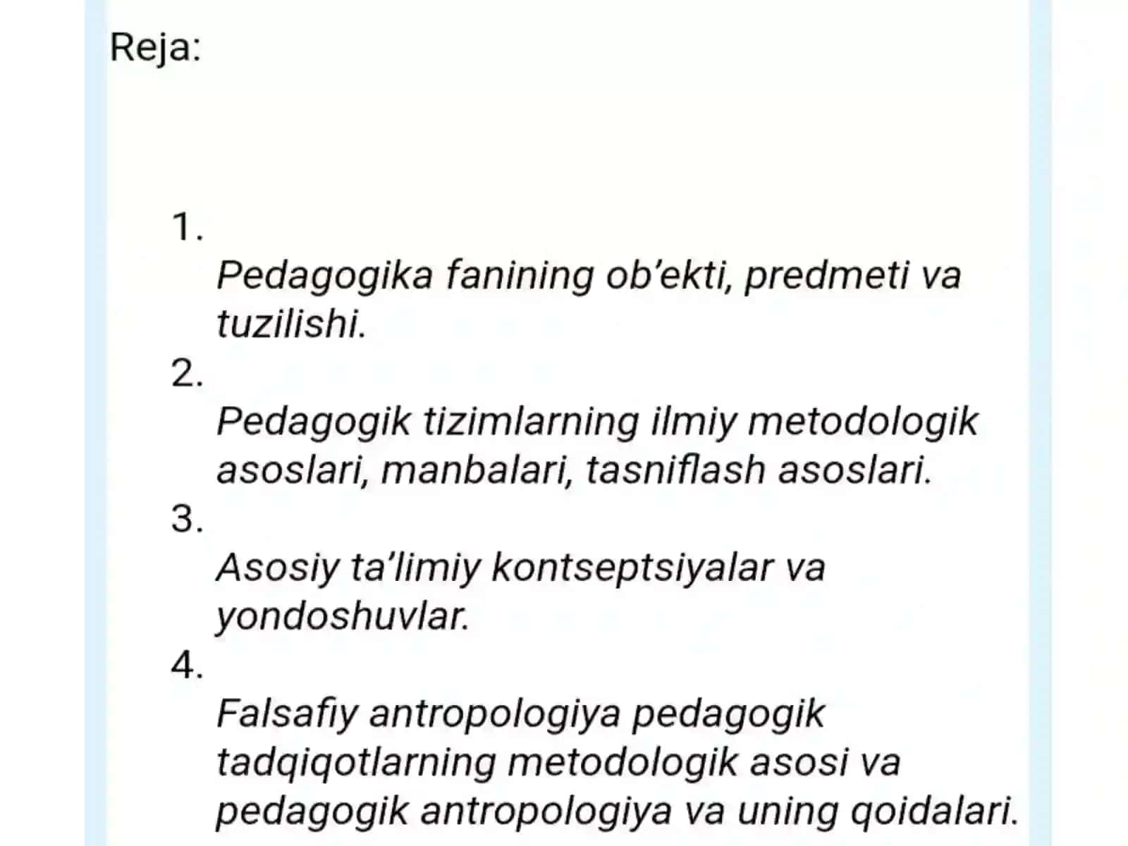Boshlang'ich sinflarda tarbiya fanidan bajarilgan Mustaqil ishi 3