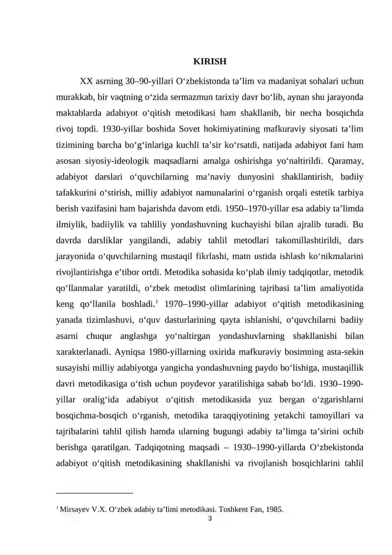 O‘zbekistonda 1930 – 1990-yillarda adabiyot o‘qitish metodikasi 3