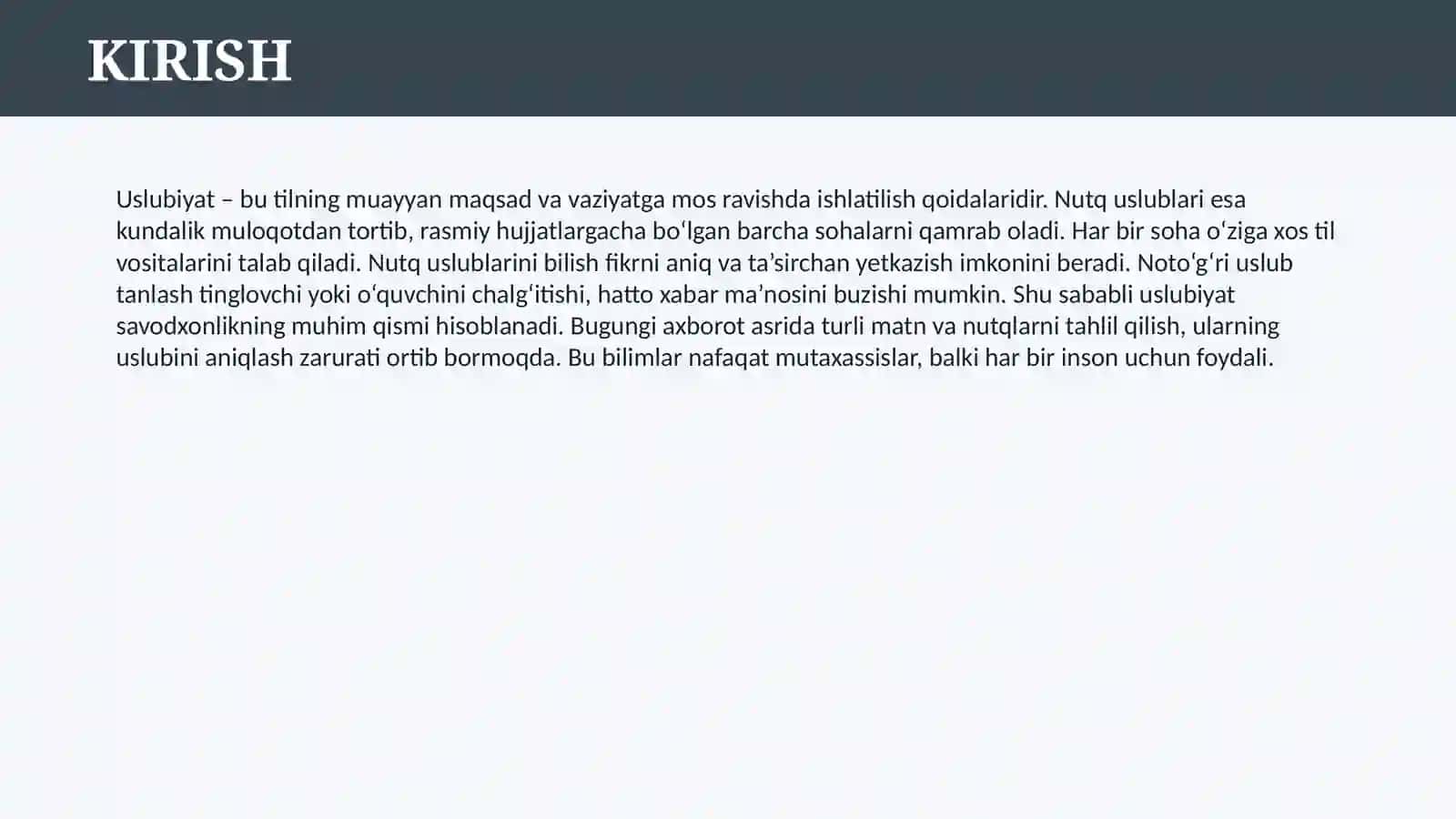 USLUBIYAT HAQIDA UMUMIY MA’LUMOT VA NUTQ USLUBLARI 3