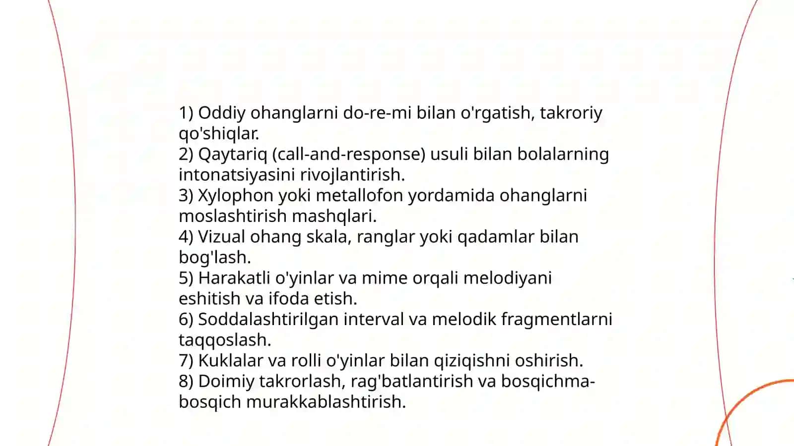 Maktabgacha tayarlov guruhda musiqa mashg'ulotlari 3