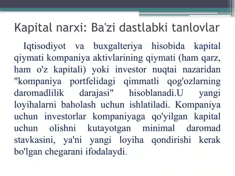 Kapital qiymati 3