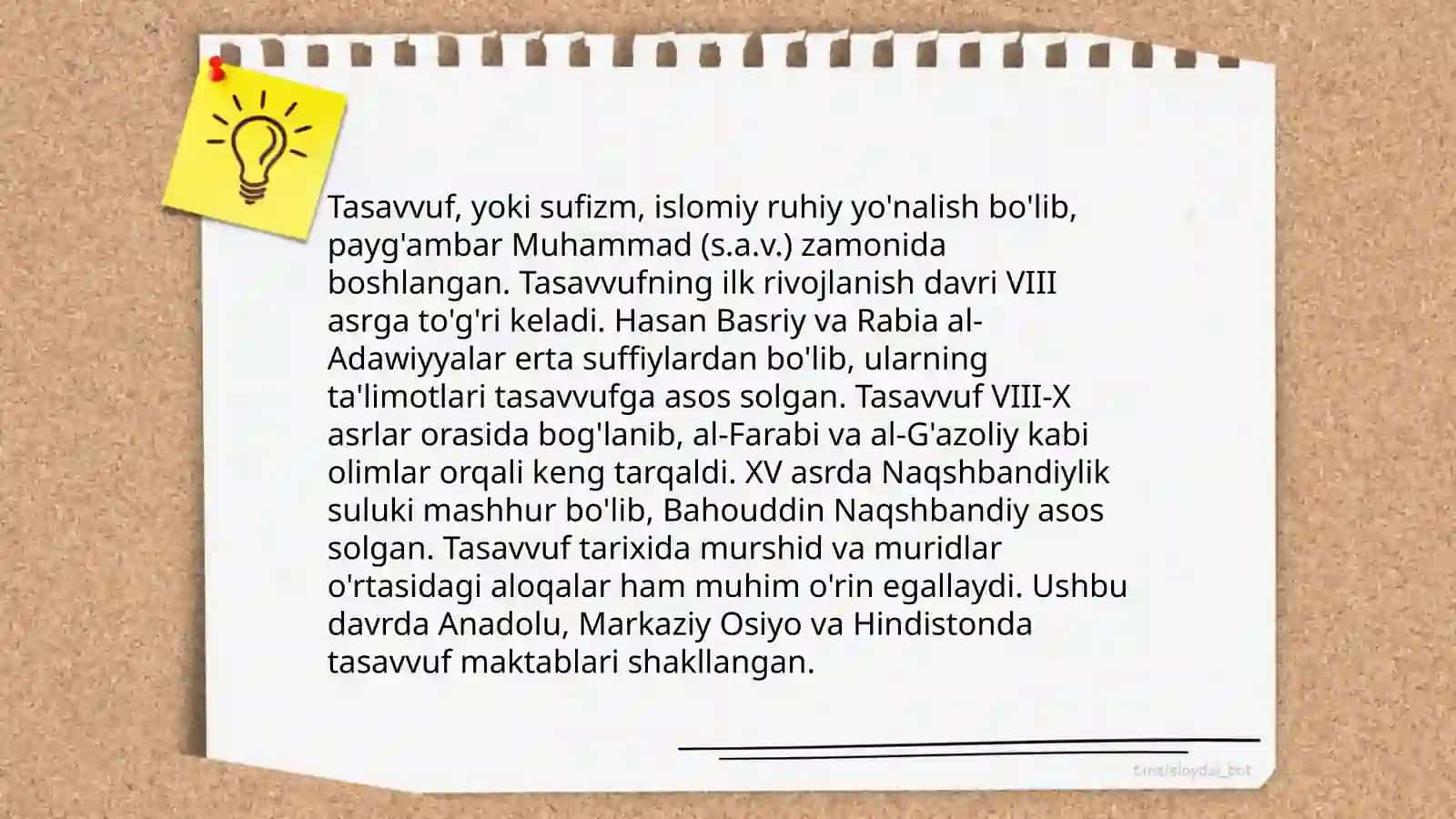 Tazkirot ul Avliyoda So'fiylar tarixi 3