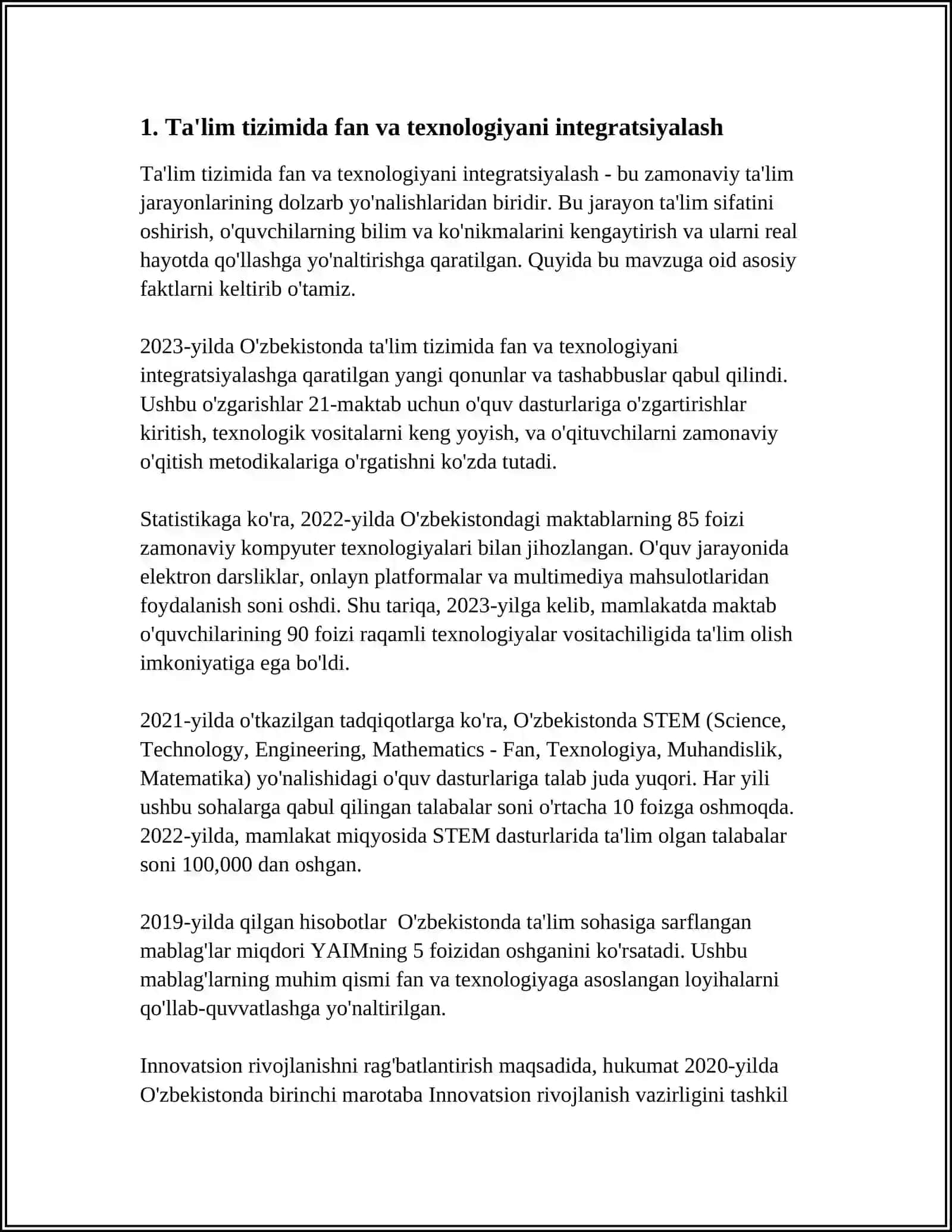 FAN, TAʼLIM VA ISHLAB CHIQARISH INTEGRATSIYASI 3
