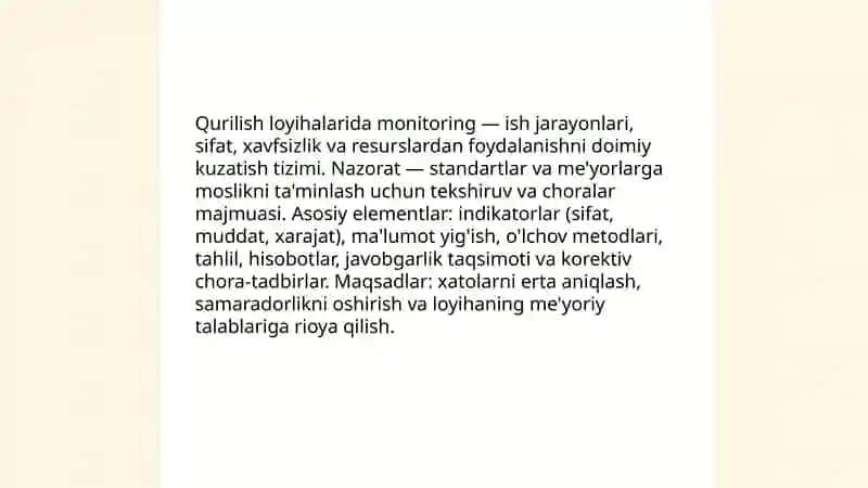 Qurikishda loyihalar monitoringi va nazorat tizimlari 3