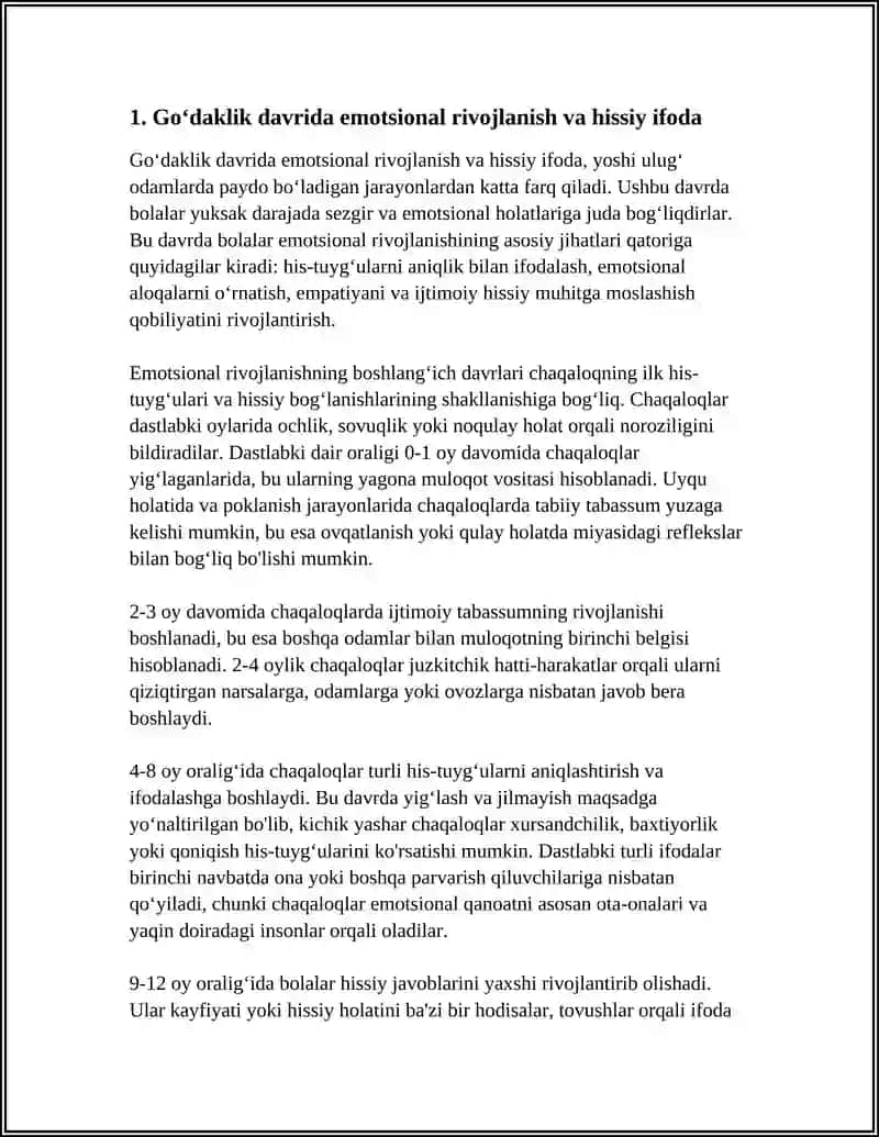 GOʻDAKLIK DAVRINING PSIXALOGIK XUSUSIYATLARI 3