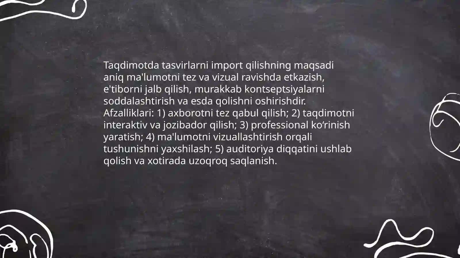 Tasvirlarni import qilishning maqsadi va afzalliklari 3