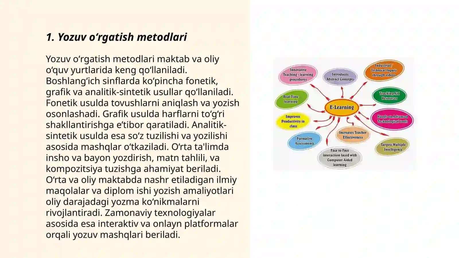 Yozuv oʻrgatish metodlari 3